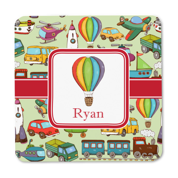 Vintage Transportation Square Fridge Magnet - FRONT