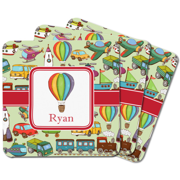 Vintage Transportation Square Fridge Magnet - MAIN