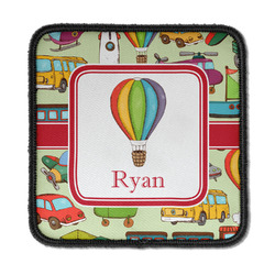 Vintage Transportation Iron On Square Patch w/ Name or Text