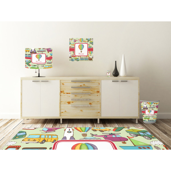 Vintage Transportation Square Wall Decal Wooden Desk