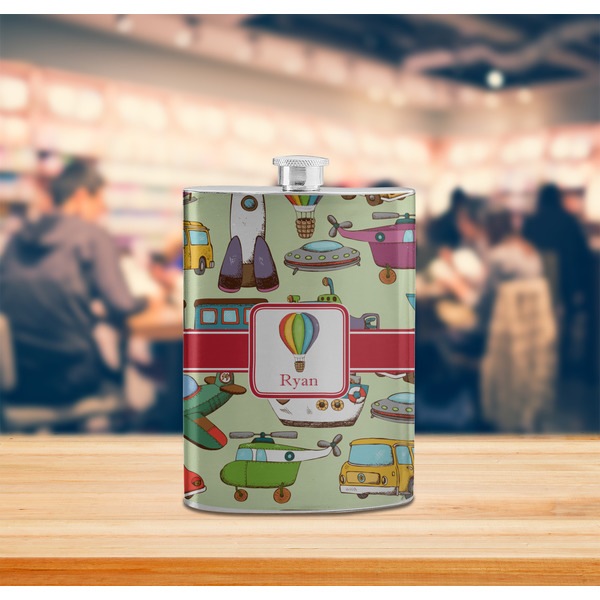 Vintage Transportation Stainless Steel Flask - LIFESTYLE 2