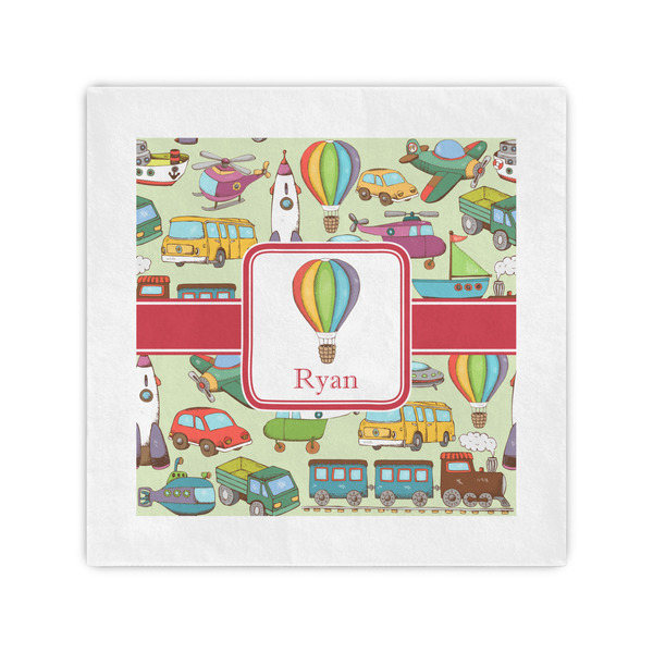 Custom Vintage Transportation Cocktail Napkins (Personalized)