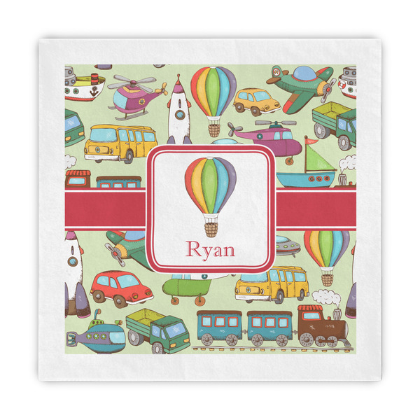 Custom Vintage Transportation Standard Decorative Napkins (Personalized)