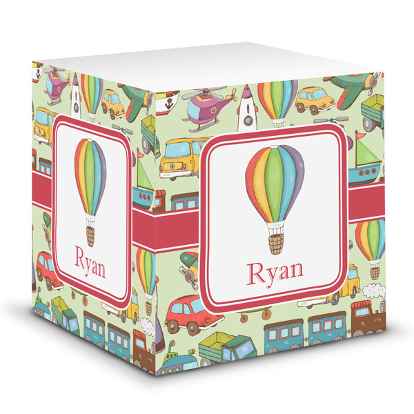 Custom Vintage Transportation Sticky Note Cube (Personalized)