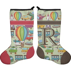 Vintage Transportation Holiday Stocking - Double-Sided - Neoprene (Personalized)