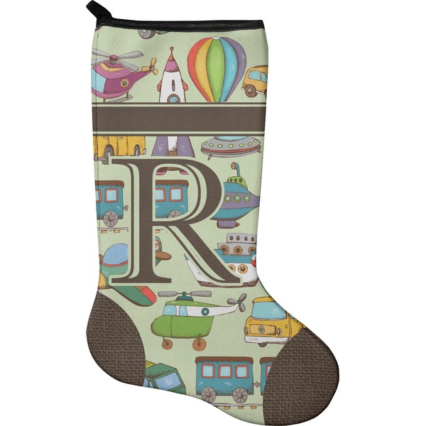Custom Vintage Transportation Holiday Stocking - Neoprene (Personalized)