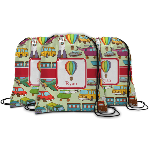 Vintage Transportation String Backpack - MAIN