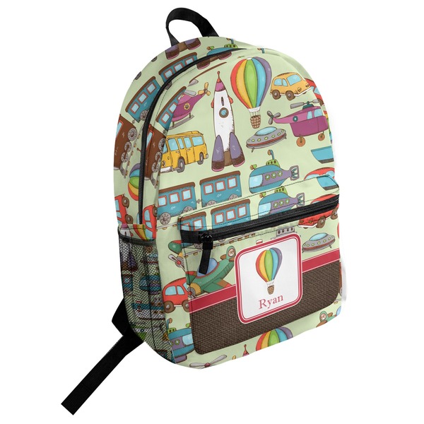 Custom Vintage Transportation Student Backpack (Personalized)