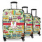 Vintage Transportation 3 Piece Luggage Set - 20" Carry On, 24" Medium Checked, 28" Large Checked (Personalized)