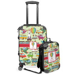 Vintage Transportation Kids 2-Piece Luggage Set - Suitcase & Backpack (Personalized)