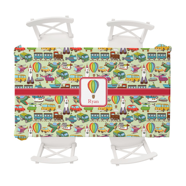 Custom Vintage Transportation Tablecloth - 58"x102" (Personalized)