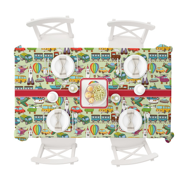 Vintage Transportation Tablecloths (58"x102") - TOP VIEW