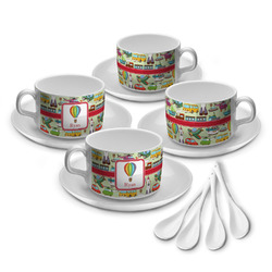 Vintage Transportation Tea Cup - Set of 4 (Personalized)