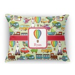 Vintage Transportation Rectangular Throw Pillow Case - 12"x18" (Personalized)