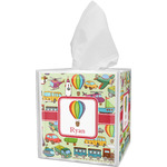 Vintage Transportation Tissue Box Cover w/ Name or Text
