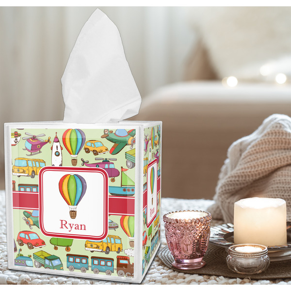 Vintage Transportation Tissue Box - LIFESTYLE