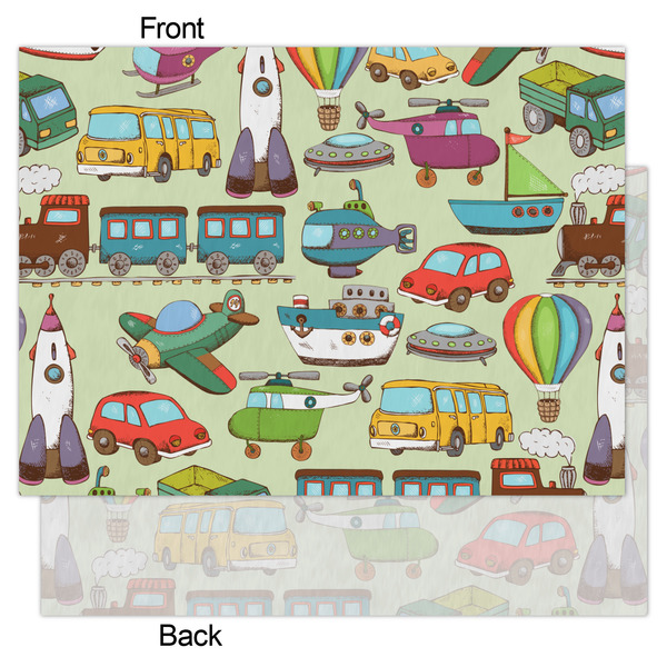 Vintage Transportation Tissue Paper - Heavyweight - Large - Front & Back