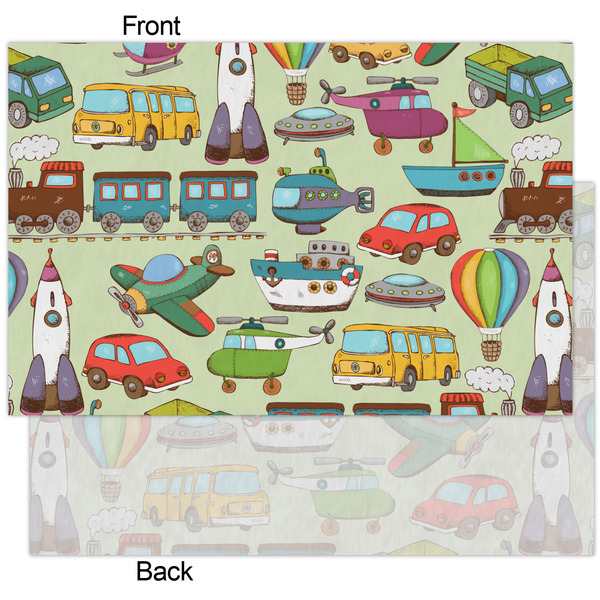 Vintage Transportation Tissue Paper - Heavyweight - XL - Front & Back