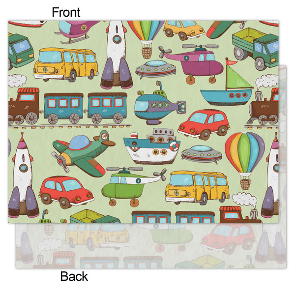 Vintage Transportation Tissue Paper - Lightweight - Medium - Front & Back