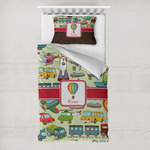 Vintage Transportation Toddler Bedding Set - With Pillowcase (Personalized)