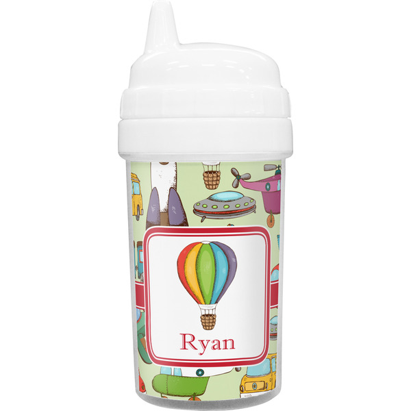 Custom Vintage Transportation Toddler Sippy Cup (Personalized)