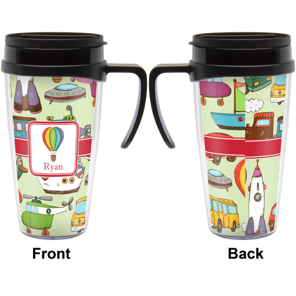 Vintage Transportation Travel Mug with Black Handle - Approval