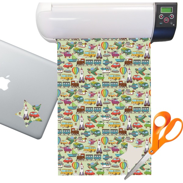 Custom Vintage Transportation Sticker Vinyl Sheet (Permanent)