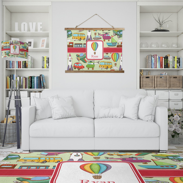 Vintage Transportation Wall Hanging Tapestry - IN CONTEXT