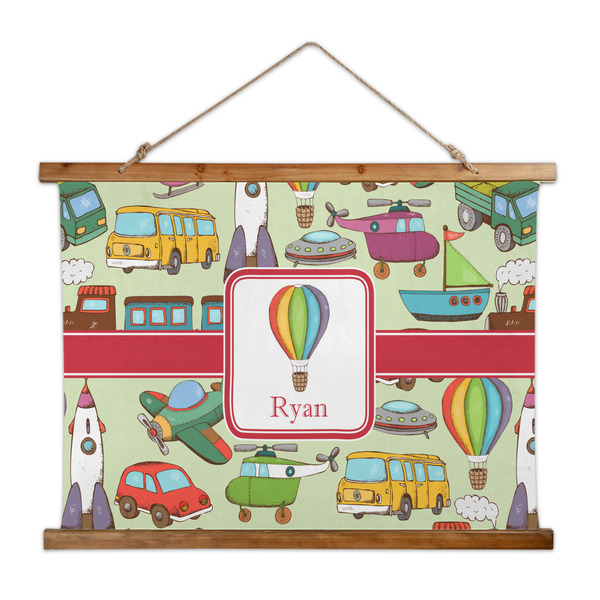 Custom Vintage Transportation Wall Hanging Tapestry - Wide (Personalized)