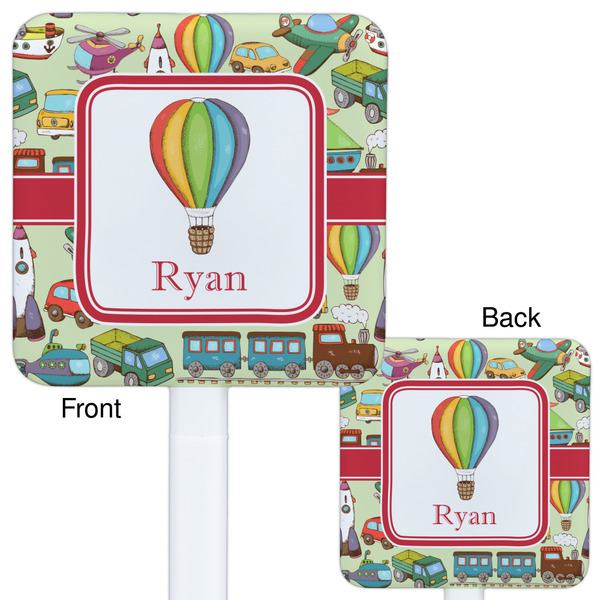 Vintage Transportation White Plastic Stir Stick - Double Sided - Approval