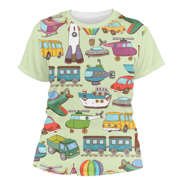 Custom Vintage Transportation Women's Crew T-Shirt - X Small