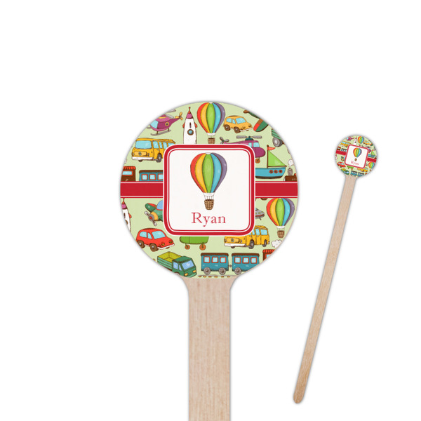 Custom Vintage Transportation Round Wooden Stir Sticks (Personalized)