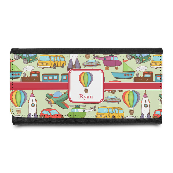Custom Vintage Transportation Leatherette Ladies Wallet (Personalized)