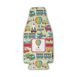 Vintage Transportation Zipper Bottle Cooler (Personalized)