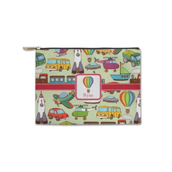 Custom Vintage Transportation Zipper Pouch - Small - 8.5"x6" (Personalized)