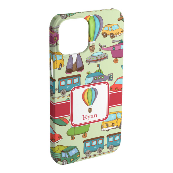 Custom Vintage Transportation iPhone Case - Plastic - iPhone 15 Plus (Personalized)