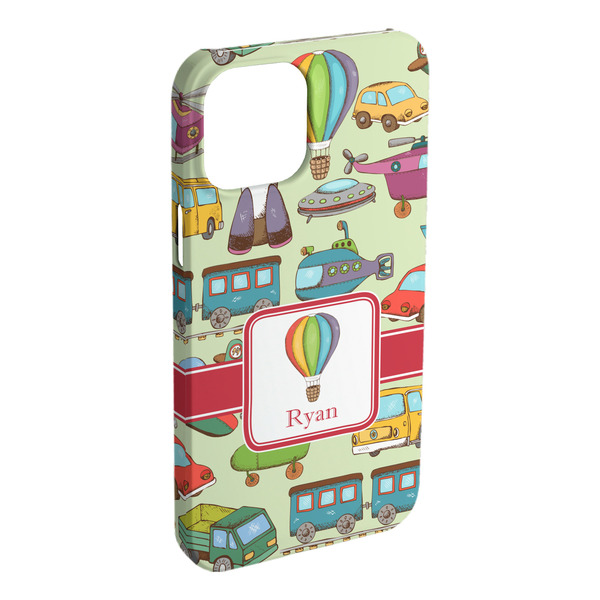 Custom Vintage Transportation iPhone Case - Plastic - iPhone 15 Pro Max (Personalized)