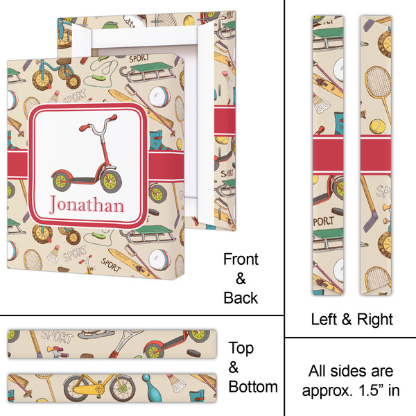 Vintage Sports 11x14 - Canvas Print - Approval