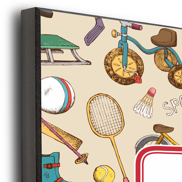 Vintage Sports 11x14 Wood Print - Closeup