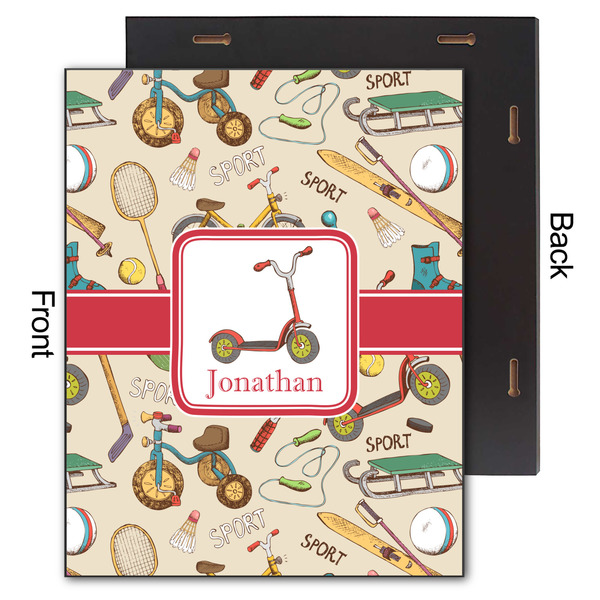 Vintage Sports 11x14 Wood Print - Front & Back View