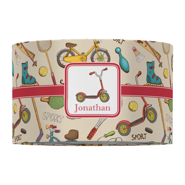 Vintage Sports 12" Drum Lampshade - FRONT (Fabric)