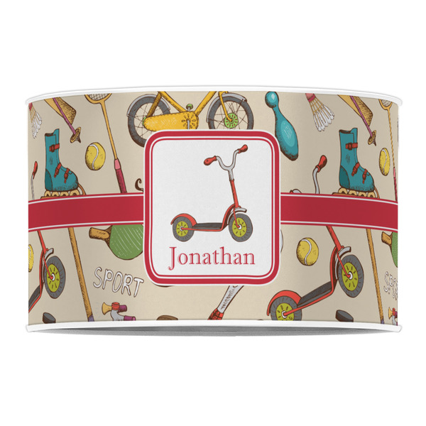 Vintage Sports 12" Drum Lampshade - FRONT (Poly Film)