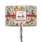 Vintage Sports 12" Drum Lampshade - ON STAND (Fabric)
