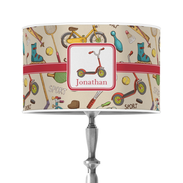 Custom Vintage Sports 12" Drum Lamp Shade - Poly-film (Personalized)