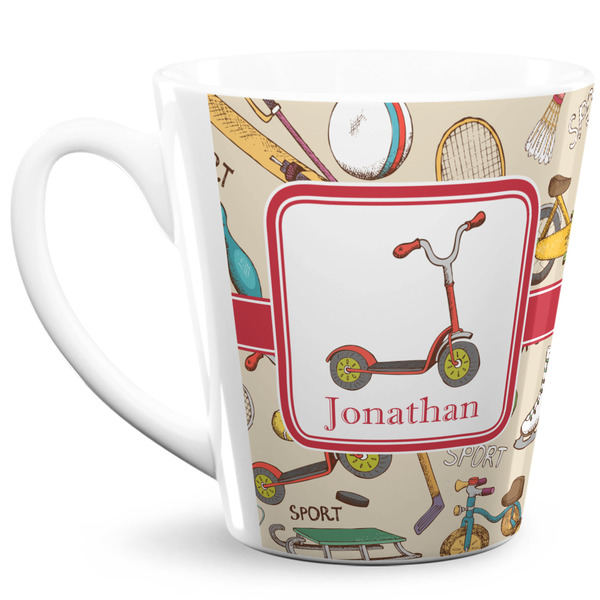 Custom Vintage Sports 12 Oz Latte Mug (Personalized)
