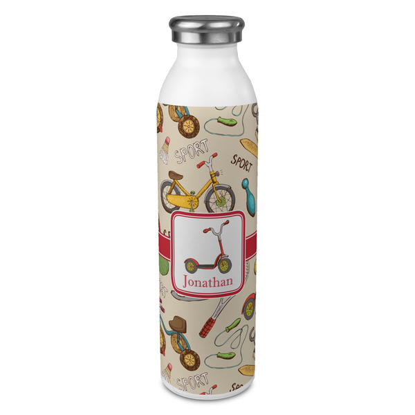 Custom Vintage Sports 20oz Stainless Steel Water Bottle - Full Print (Personalized)