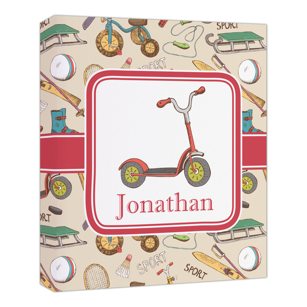 Custom Vintage Sports Canvas Print - 20x24 (Personalized)