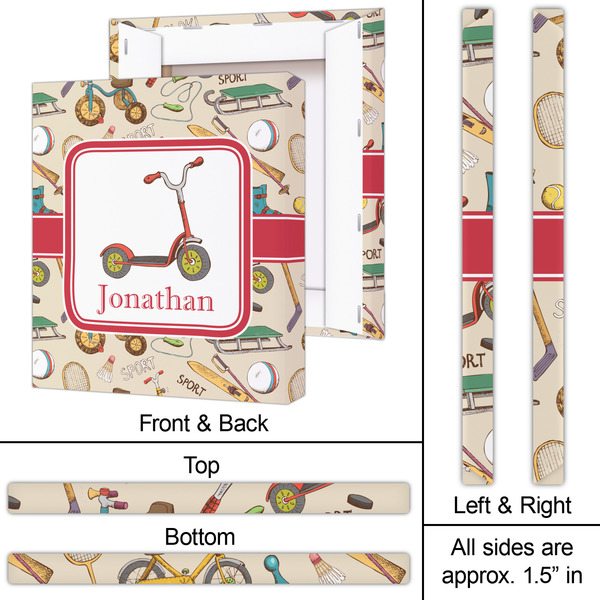 Vintage Sports 20x24 - Canvas Print - Approval