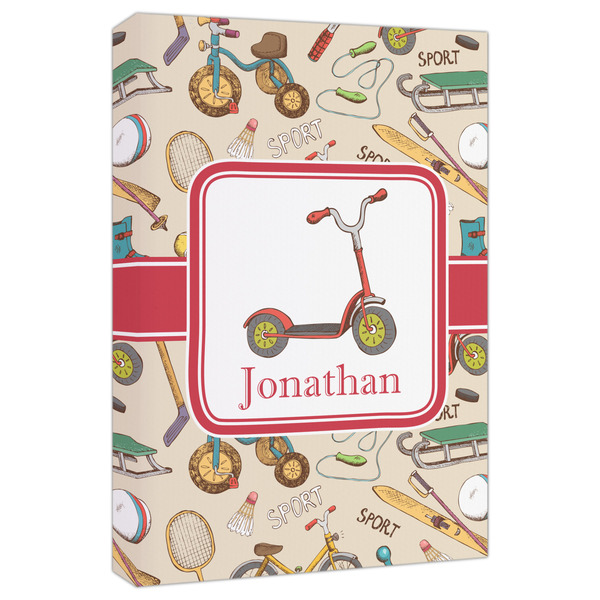 Custom Vintage Sports Canvas Print - 20x30 (Personalized)