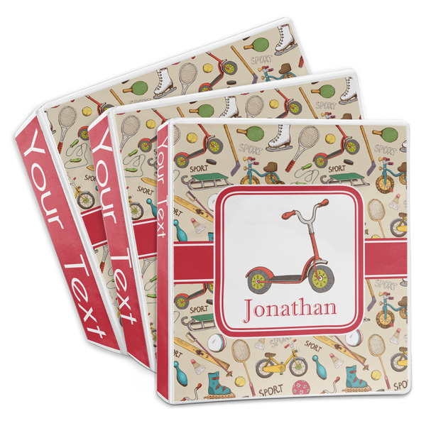 Custom Vintage Sports 3-Ring Binder (Personalized)